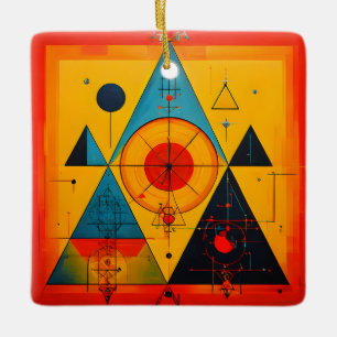 Adorno De Cerámica Símbolos geométricos Resumen #01