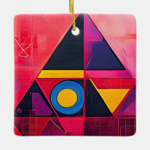 Adorno De Cerámica Símbolos geométricos Resumen #04.