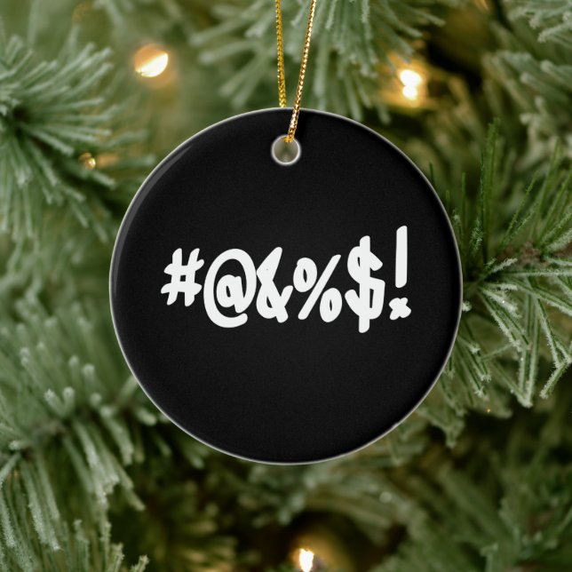 Adorno De Cerámica Símbolos graciosos de maldición de palabrotas para (Árbol)