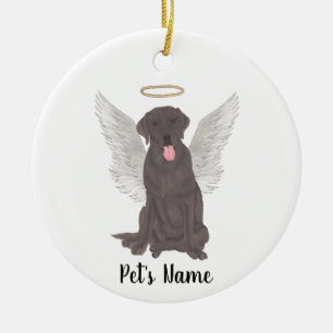 Adorno De Cerámica Simpatía Memorial Labrador Chocolate