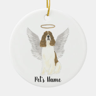 Adorno De Cerámica Simpatía por Springer Spaniel inglés de hígado roj