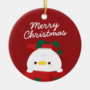 Adorno De Cerámica Simple Diversión pura Feliz Navidad