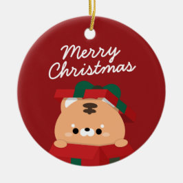 Adorno De Cerámica Simple Diversión pura Feliz Navidad