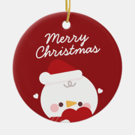Adorno De Cerámica Simple Diversión pura Feliz Navidad