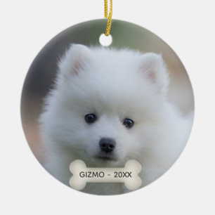 Adorno De Cerámica Simple foto personalizada de perro Japanese Spitz