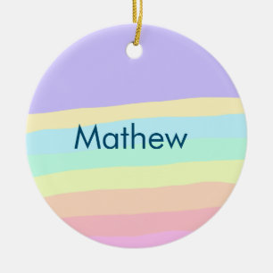 Adorno De Cerámica simple letra inicial monograma añada su nombre