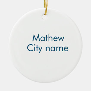 Adorno De Cerámica simple letra inicial monograma añada su nombre