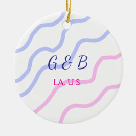 Adorno De Cerámica SIMPLE MINIMAL agregar el nombre de la pareja nomb