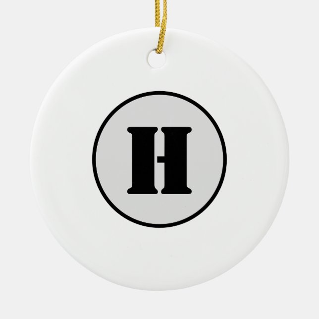 ADORNO DE CERÁMICA SIMPLE MINIMAL MODERN MONOGRAM ELEGANT STYLE CHIC  (Frente)