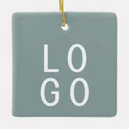 ADORNO DE CERÁMICA SIMPLE PANTALLA DE VACACIONES DE LOGO DE NEGOCIOS 