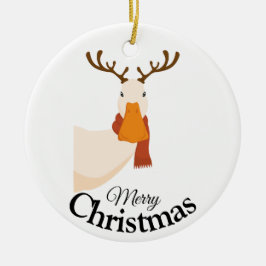 Adorno De Cerámica Simple Personalizado divertida Merry Christmas Duc