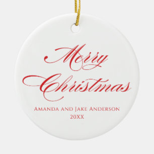 Adorno De Cerámica Simple y moderna Feliz Navidad