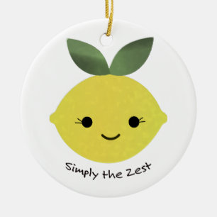 Adorno De Cerámica Simplemente el limón más lindo de Kawaii