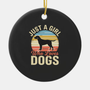 Adorno De Cerámica Simplemente una chica que ama a los perros amante