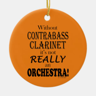 Adorno De Cerámica Sin Clarinet Contrabass - Cerámica Orquesta O