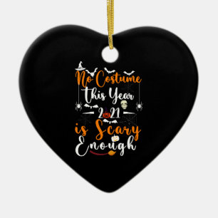 Adorno De Cerámica Sin disfraz este año 2021 da bastante miedo