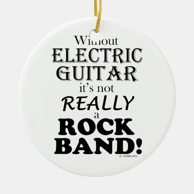Adorno De Cerámica Sin guitarra eléctrica: banda de rock (Frente)