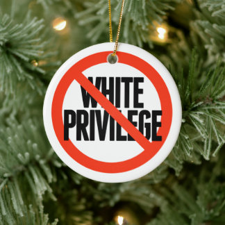 Adorno De Cerámica Sin privilegios blancos