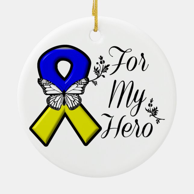 Adorno De Cerámica Síndrome de Down para mi héroe (Atrás)