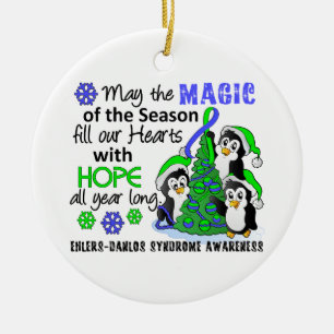 Adorno De Cerámica Síndrome EDS de Ehlers Danlos de los pingüinos del