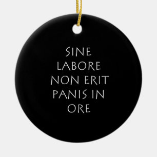 Adorno De Cerámica Sine labore non erit panis in ore