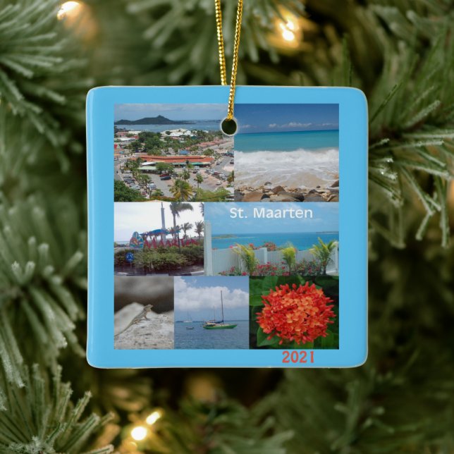 Adorno De Cerámica Sint Maarten - St. Martin (Árbol)