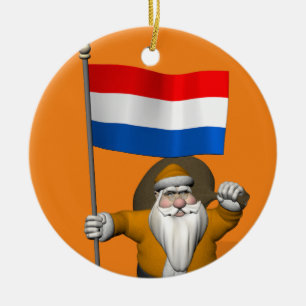 Adorno De Cerámica Sinterklaas Con Finalización De Los Países Bajos