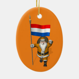 Adorno De Cerámica Sinterklaas Con Finalización De Los Países Bajos
