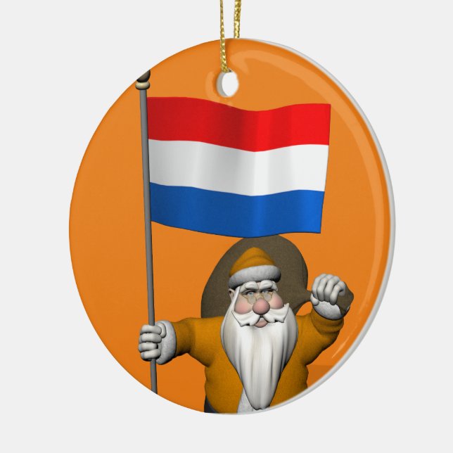 Adorno De Cerámica Sinterklaas Con Finalización De Los Países Bajos (Izquierda)