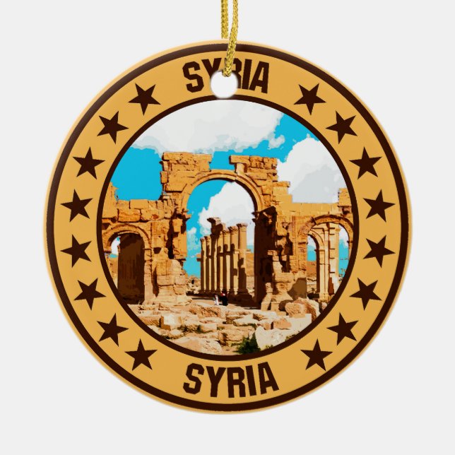 Adorno De Cerámica Siria (Frente)