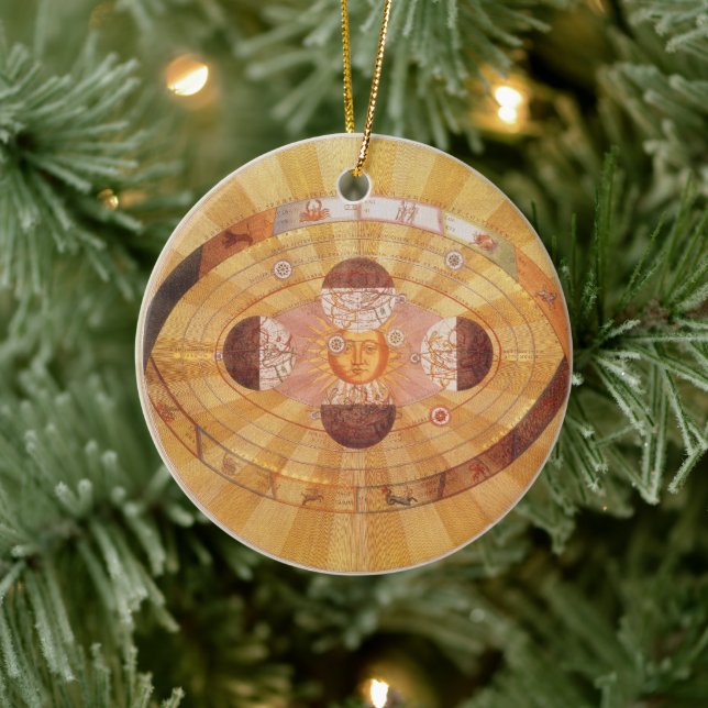 Adorno De Cerámica Sistema Solar Antiguo Coopernicano, Astronomía Vin (Árbol)