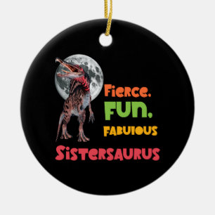 Adorno De Cerámica Sistersaurus Equipo de Dinos Hermanas Parejas Dise