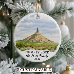 Adorno De Cerámica Sitio Histórico Nacional Chimney Rock Personalizad