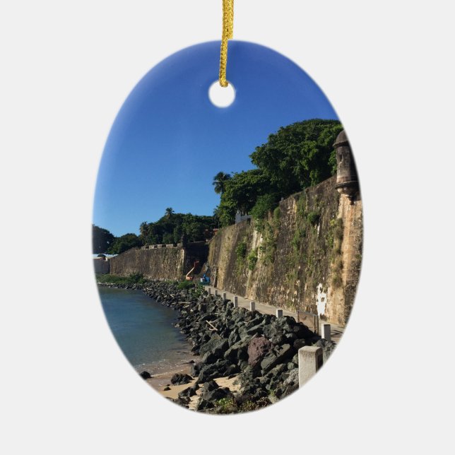 Adorno De Cerámica Sitio histórico viejo de San Juan (Frente)