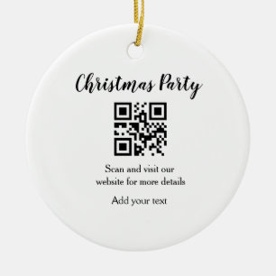 Adorno De Cerámica Sitio web de fiesta de Navidad simple código de ba