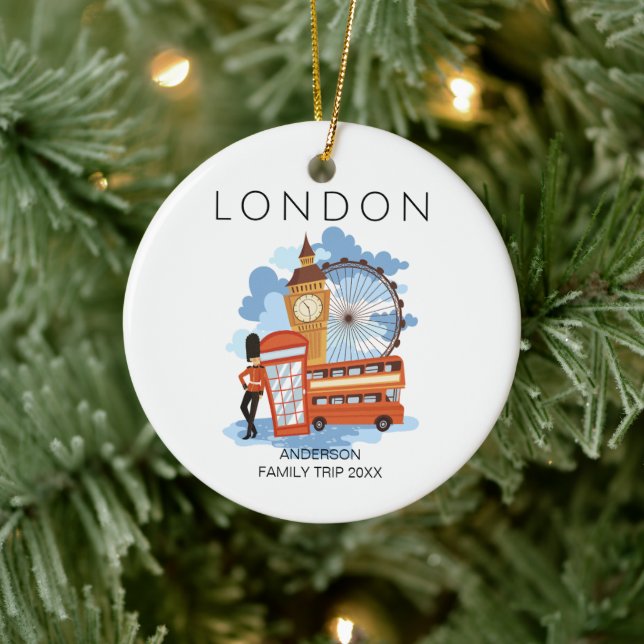 Adorno De Cerámica Sitios de Londres (Árbol)