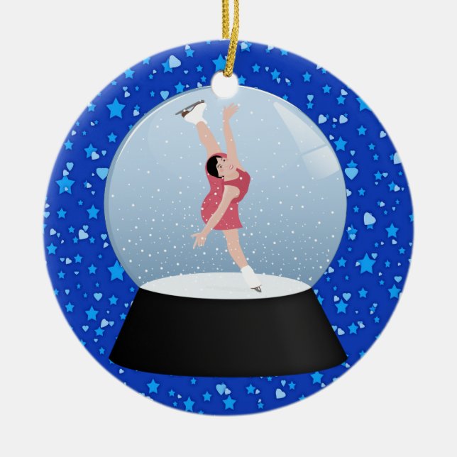 Adorno De Cerámica Skater Hielo - SRF (Frente)