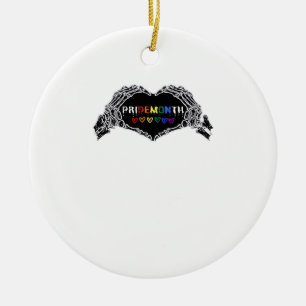 Adorno De Cerámica Skeleton Heart Hands LGBTQIA