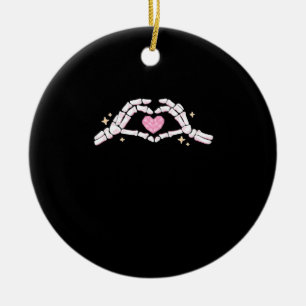 Adorno De Cerámica Skeleton Mands Heart Funny