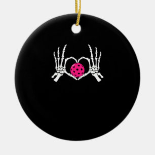 Adorno De Cerámica Skeleton manos Rótulo de corazón Funny Pickle Vale