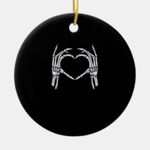 Adorno De Cerámica Skeleton manos Rótulo de corazón retro disfraz de 