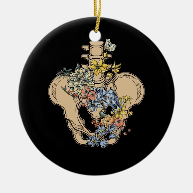 Adorno De Cerámica Skeleton Muscle Whisperer Terapia de Masaje Physio (Frente)