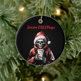 Adorno De Cerámica Skeleton Navidades de la temporada de Creeping