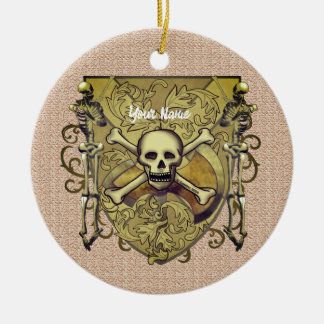 Adorno De Cerámica Skeletons Shield