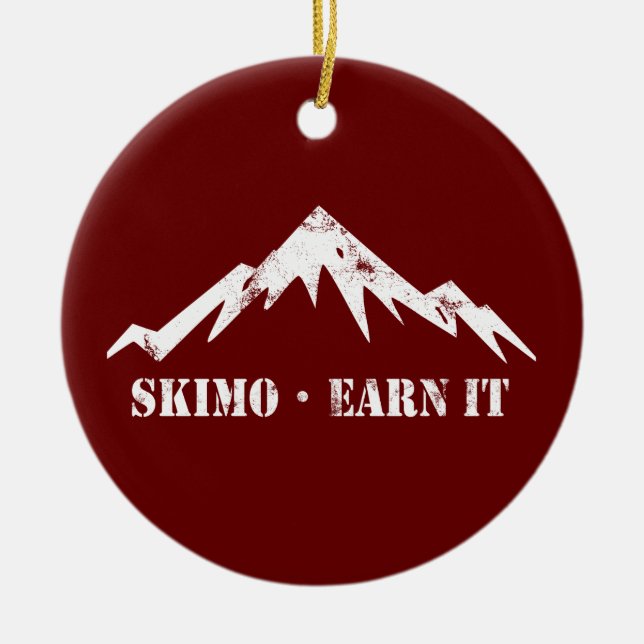 Adorno De Cerámica Skimo, Gana (Frente)