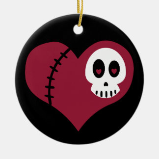 Adorno De Cerámica Skull Heart