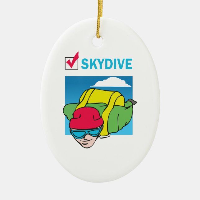 ADORNO DE CERÁMICA SKYDIVE HECHO ESO (Frente)