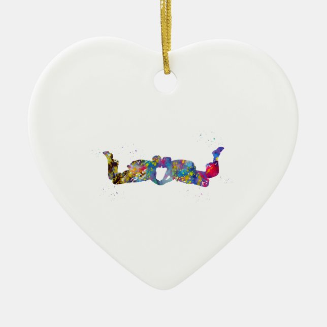 Adorno De Cerámica Skydiver de los pares (Frente)