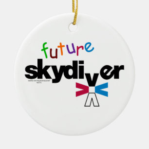 Adorno De Cerámica Skydiver futuro