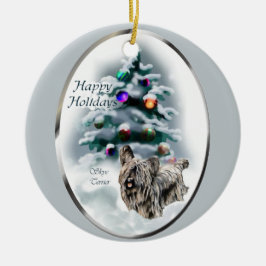 Adorno De Cerámica Skye Terrier Christmas Gifts Ornament
